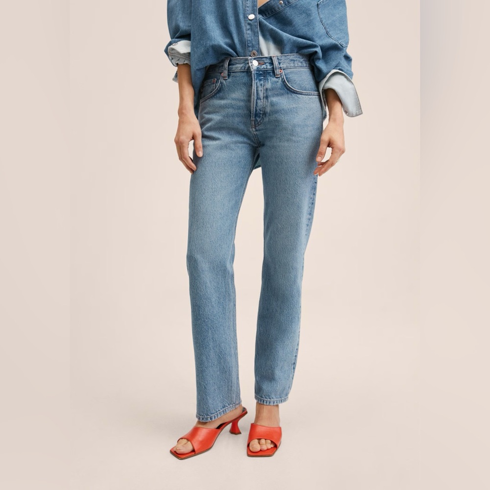 MANGO - Straight Low Waist Denim Jeans